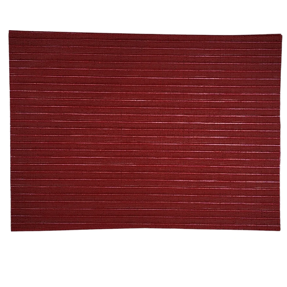 AVA Set of‎ 6 Red Rectangular Polyester Placemat 13x19in Ideal for Holiday Decor